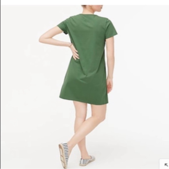 J. Crew Green Tee Shirt Dress Small NEW - Picture 2 of 7